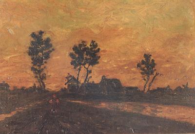 Vincent Van Gogh Landscape at Sunset (nn04) Sweden oil painting art
